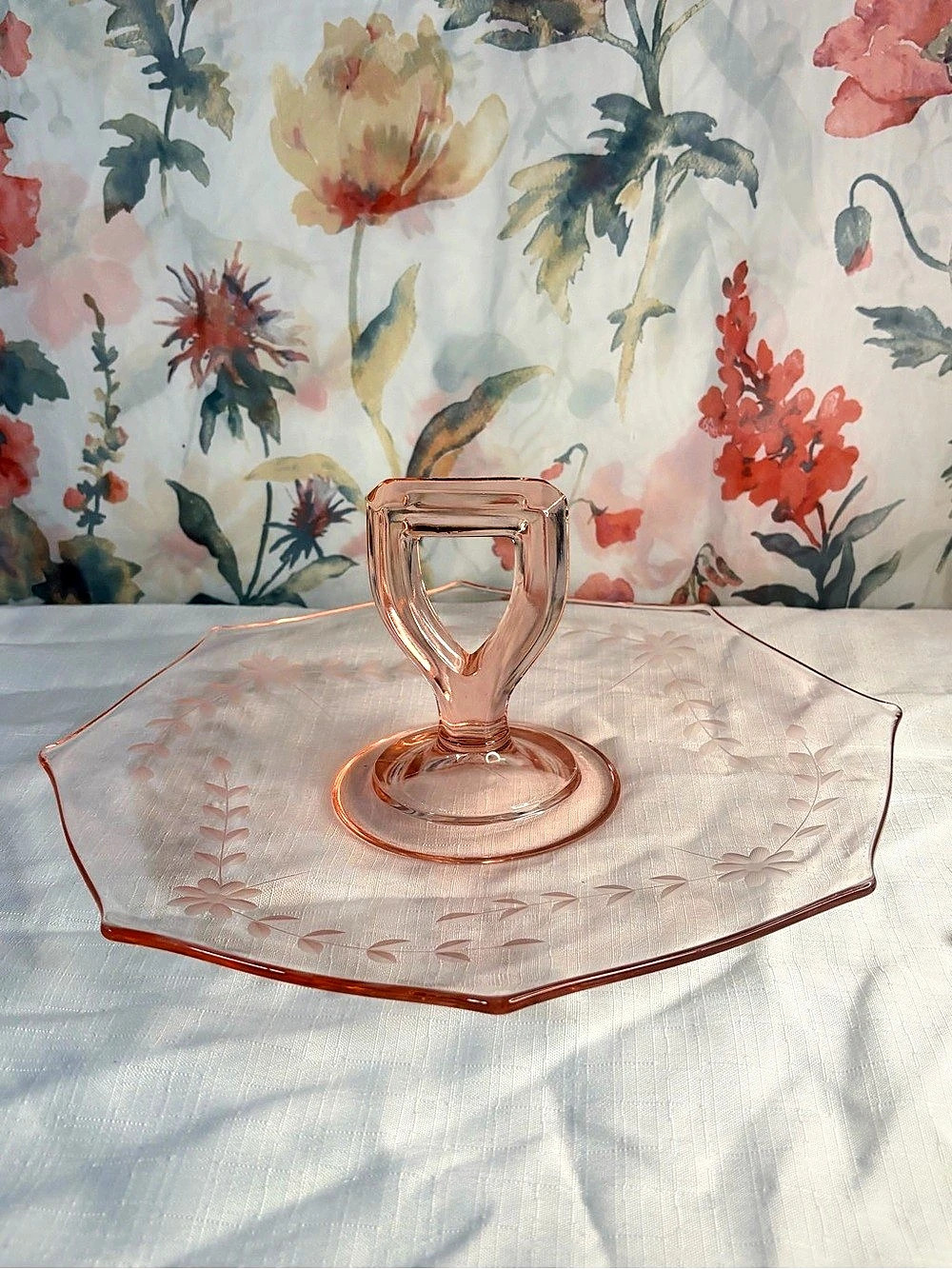 Vintage Pink Depression Glass Serveware Piece